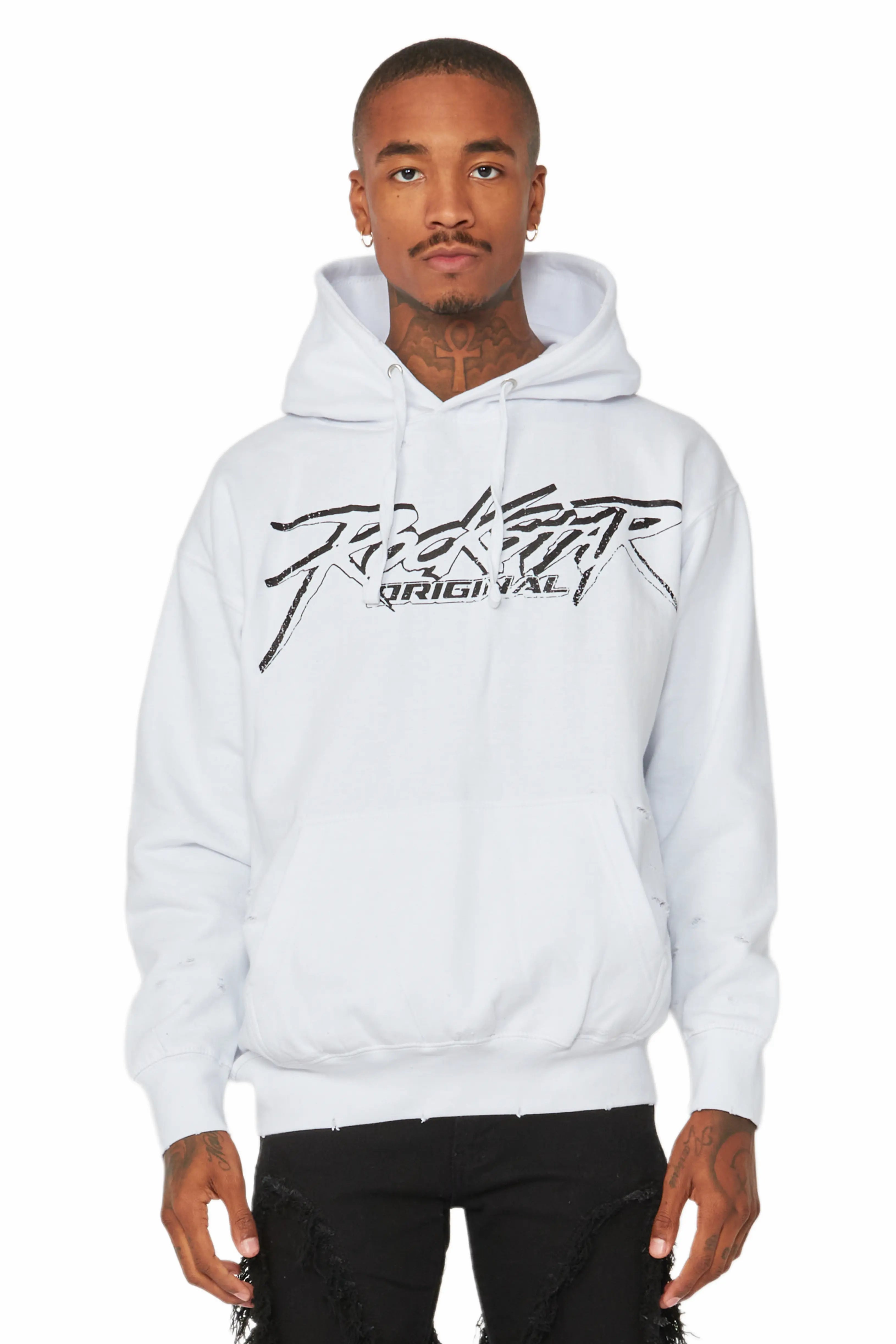 Alpha White Graphic Hoodie