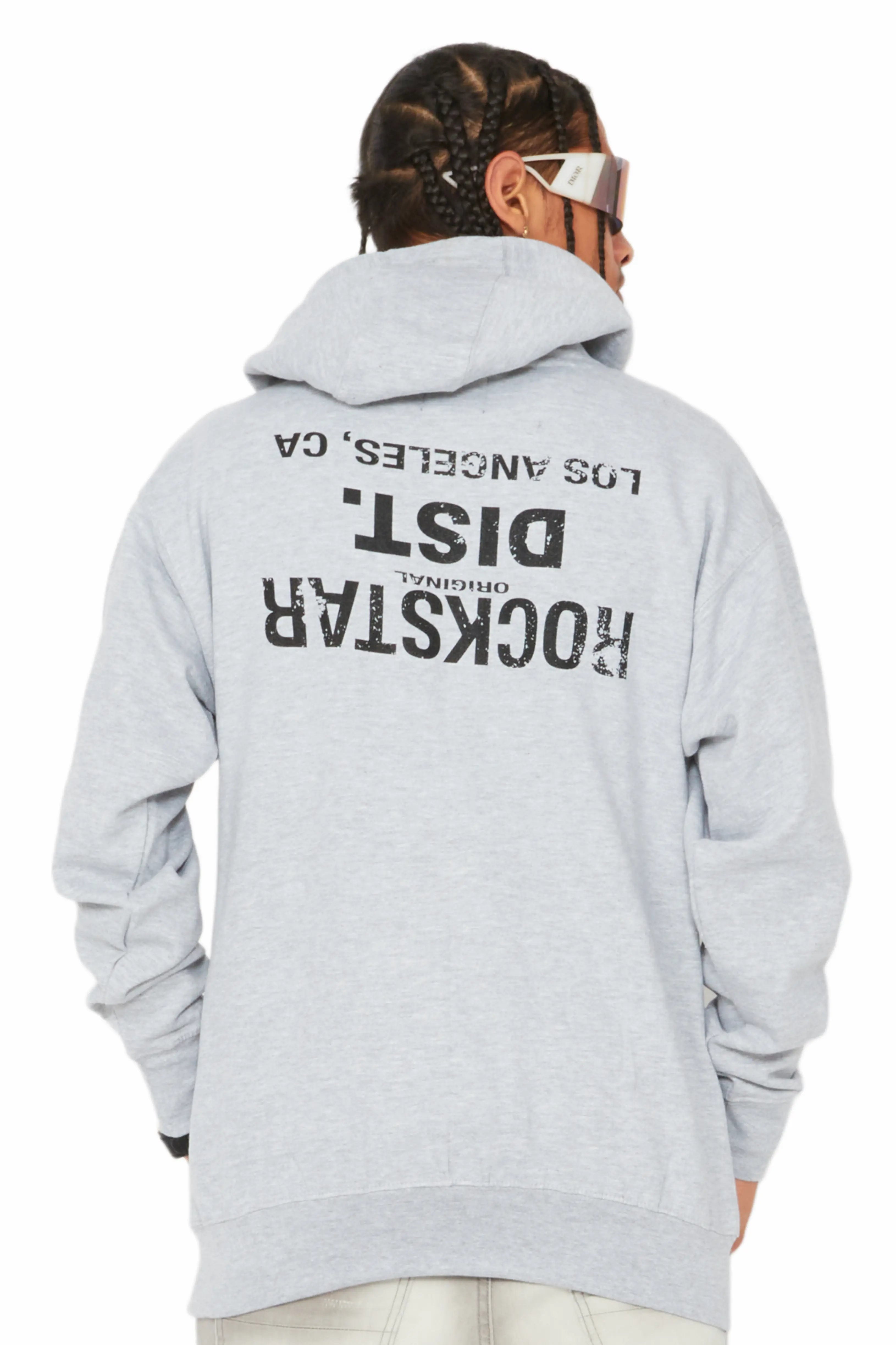 Martson Heather Grey Graphic Hoodie