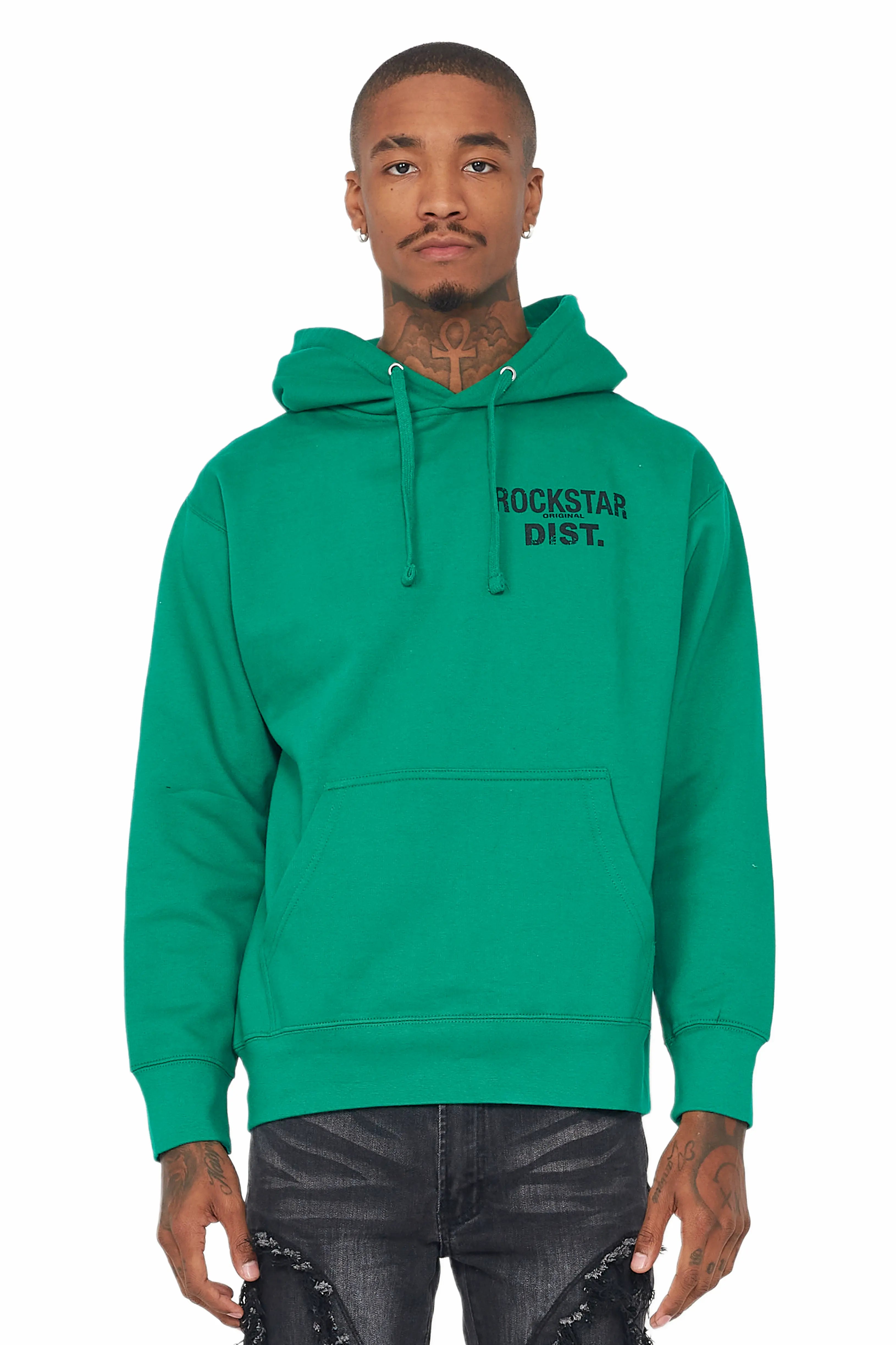 Lake Green/Black Graphic Hoodie