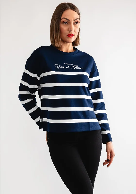 Tiffosi Robin Striped Sweatshirt, Navy